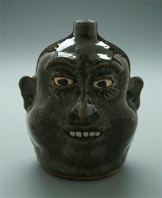 Lanier Meaders stoneware face