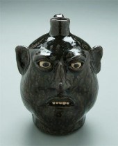 Lanier Meaders stoneware face