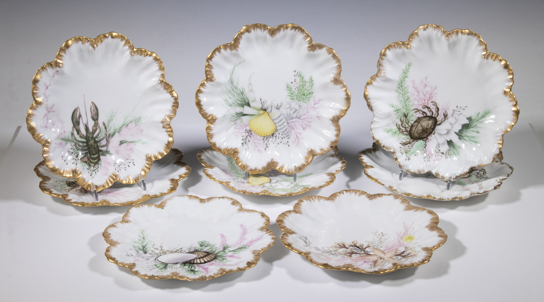 LANTERNIER LIMOGES SEAFOOD PLATES