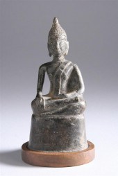 LAOTIAN BRONZE FIGURE OF SEATE