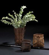 Laotian Woven Harvest Basket,
