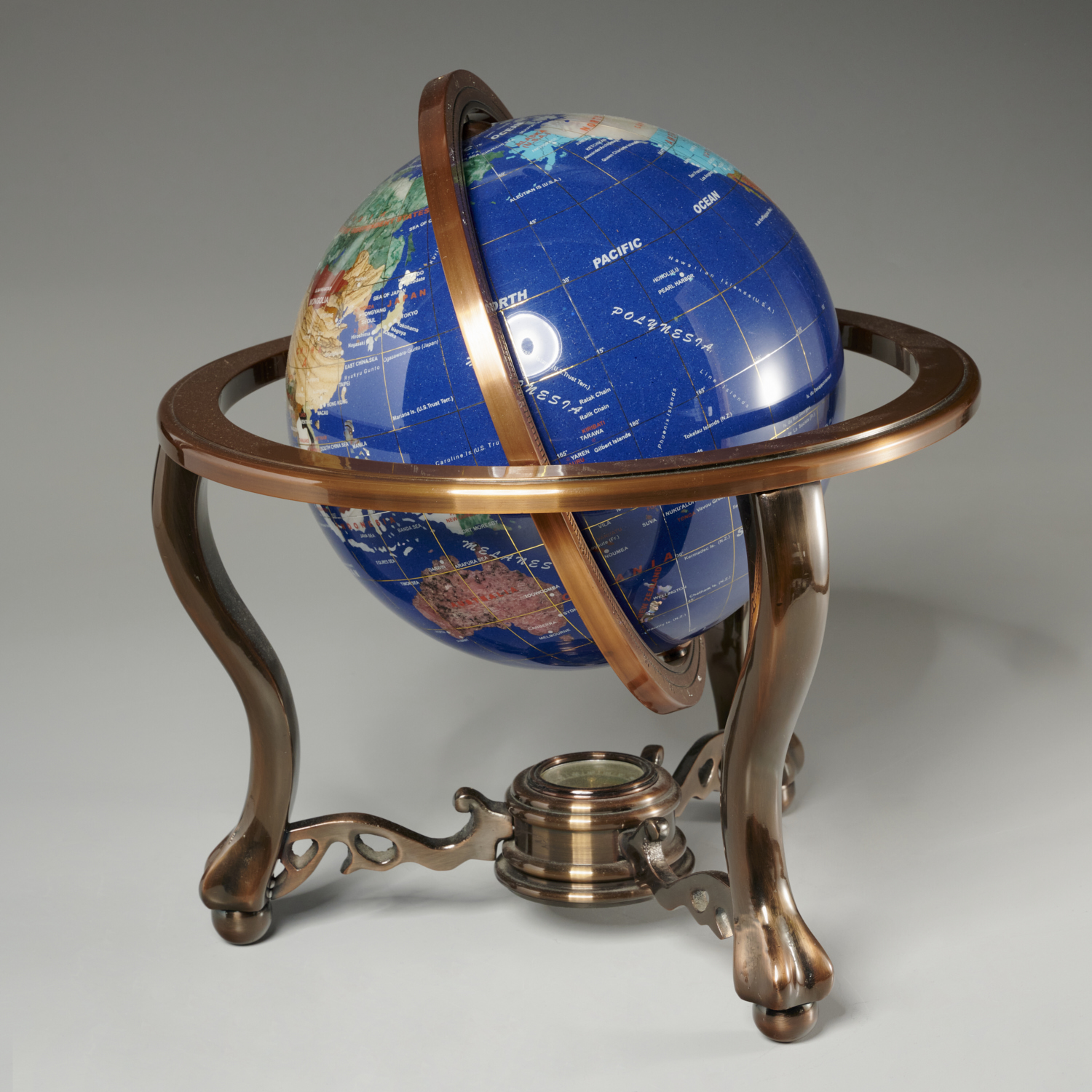 LAPIDARY TERRESTRIAL GLOBE