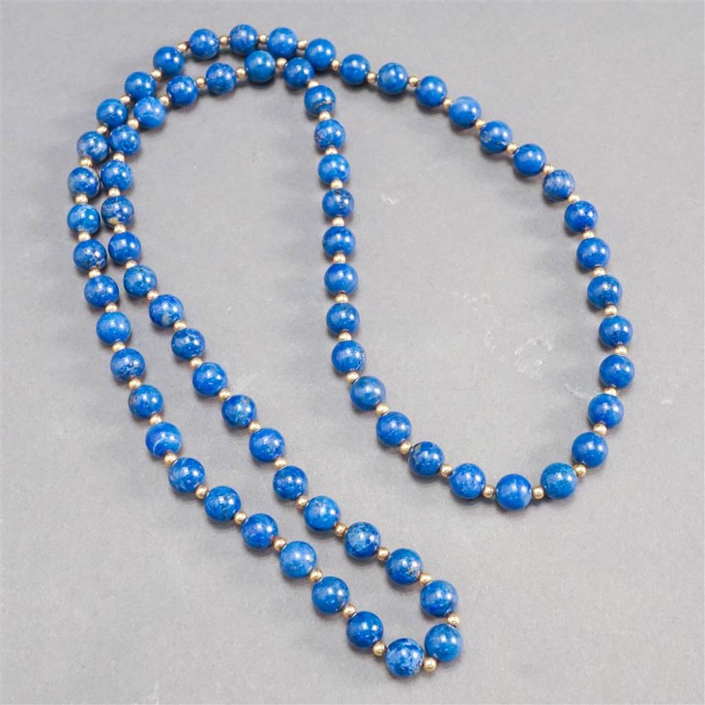 LAPIS BEAD NECKLACELapis Bead