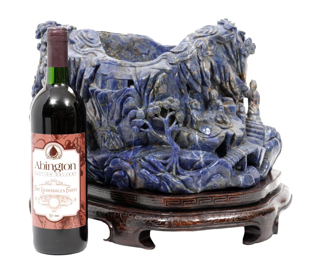 LAPIS HAND CARVED 'VILLAGESCAPE'