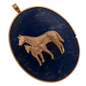LAPIS LAZULI, 14K YELLOW GOLD