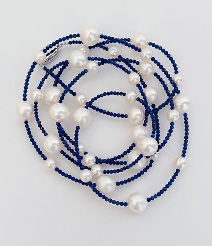 LAPIS LAZULI AND 7MM-11MM WHITE