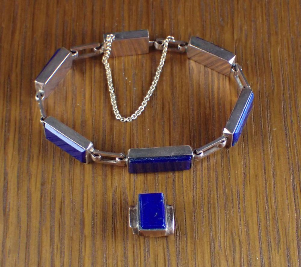 LAPIS LAZULI BRACELET AND SLIDE