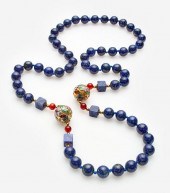 LAPIS LAZULI CLOISONNE BEAD NE