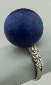 LAPIS LAZULI, DIAMOND AND 14K