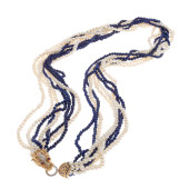 LAPIS LAZULI, FRESHWATER PEARL