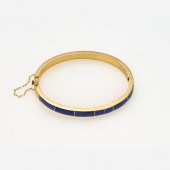 LAPIS LAZULI HINGED BRACELET I