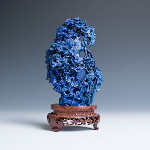 LAPIS LAZULI PINE TREE SHAPED VASEA