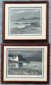 LAPORTE, TWO COLORED LITHOS, S