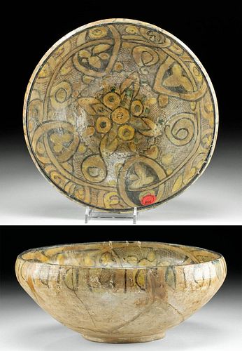 LARGE 13TH C. SELJUK KASHAN POTTERY