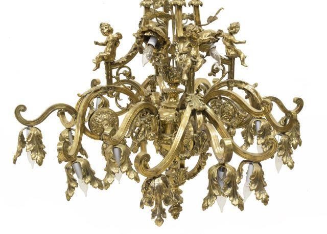 LARGE 16 LIGHT PUTTI & FOLIATE