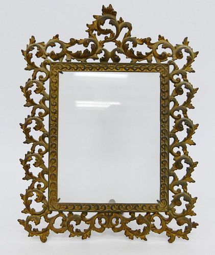 LARGE 17" ANTIQUE BRASS PICTURE