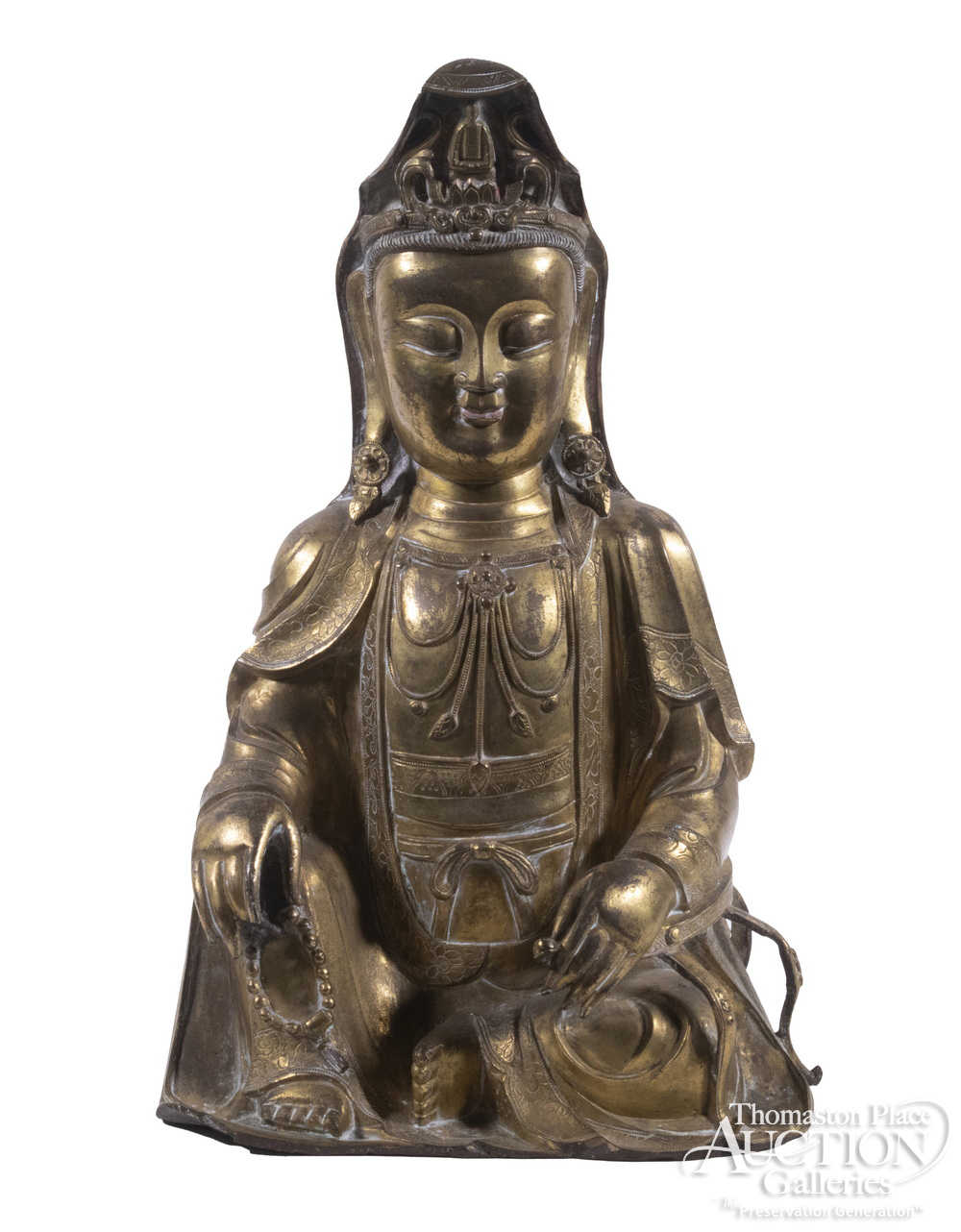 LARGE 17TH C. CHINESE MING GILT
