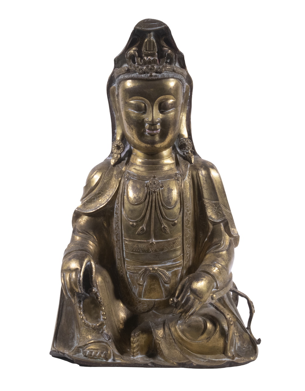 LARGE 17TH C. CHINESE MING GILT
