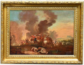 LARGE 17TH C. OLD MASTER BATTL