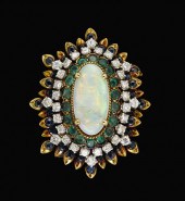 Large 18 karat yellow gold, op