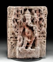 LARGE 18TH C. INDIAN STONE PAN