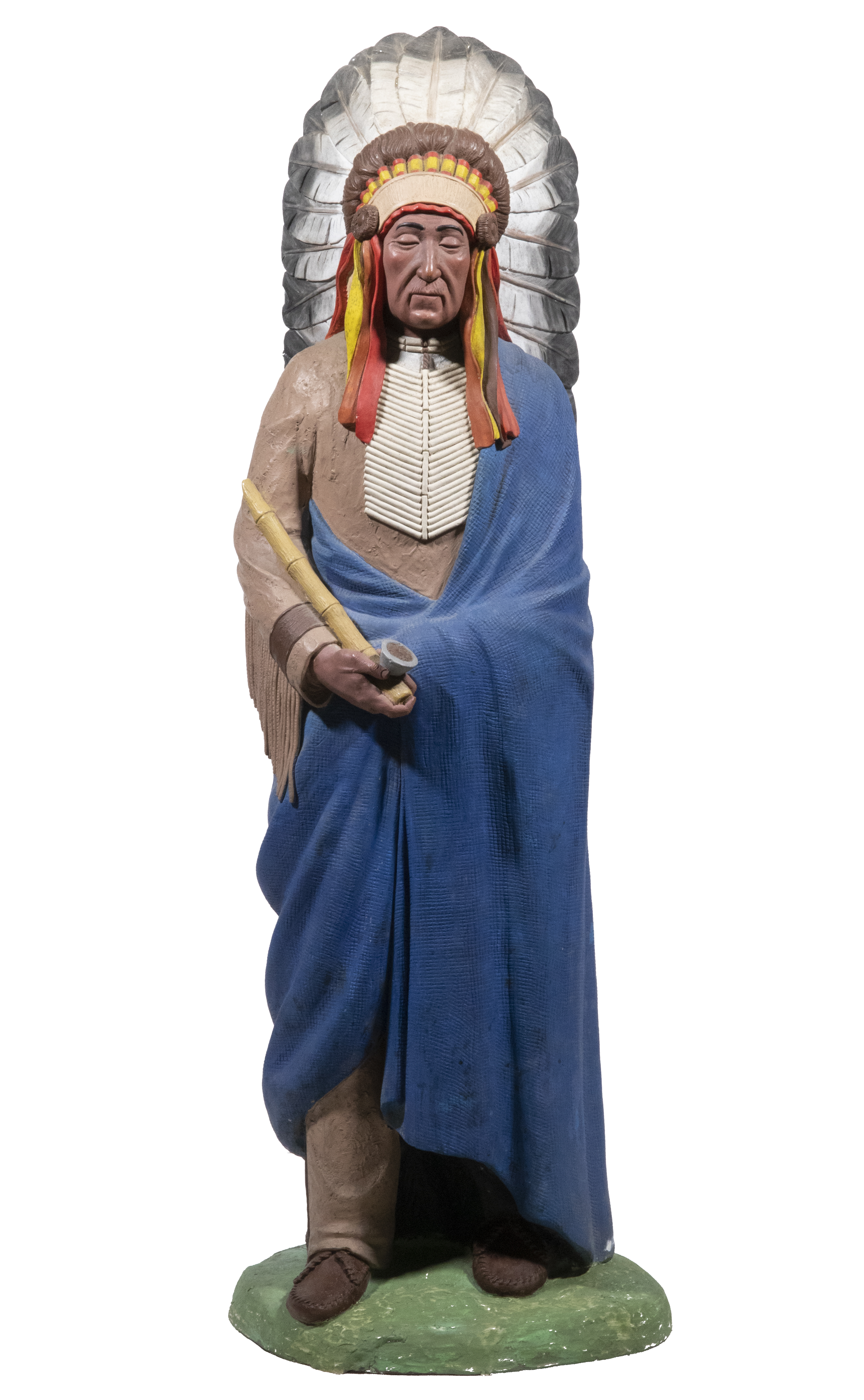 LARGE 1950S PAINTED PLASTER