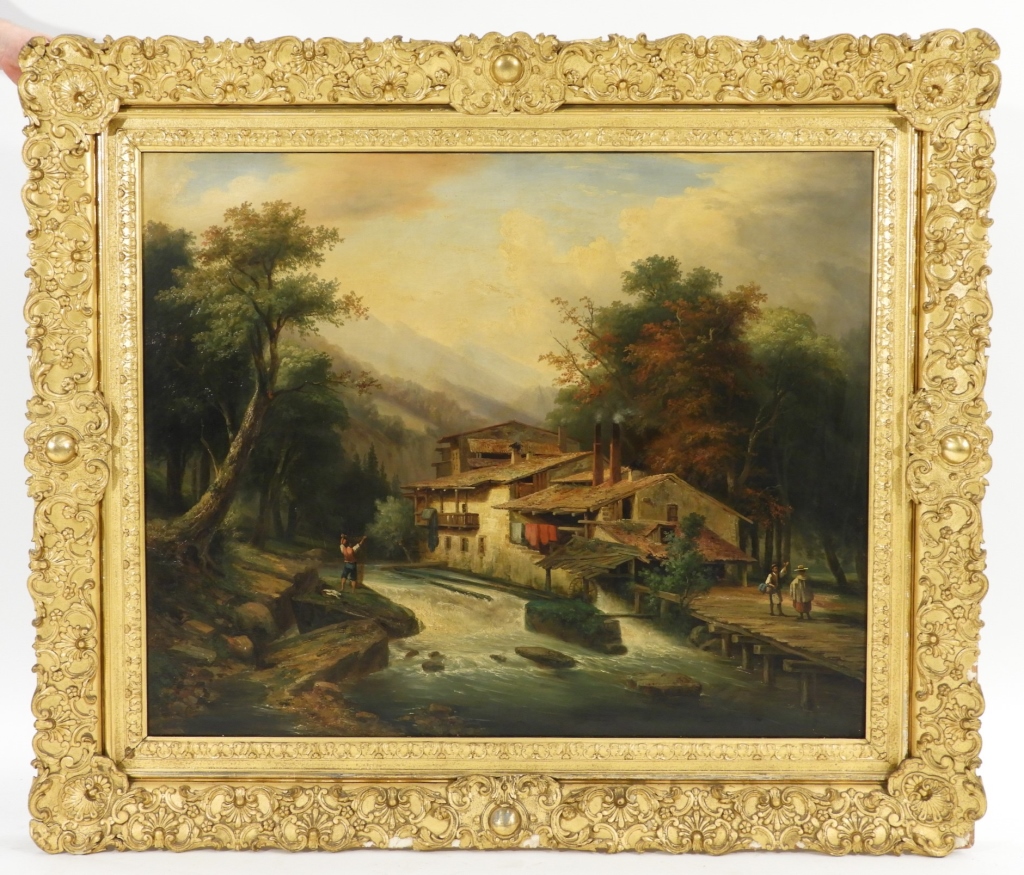 LARGE 19C. CONTINENTAL LANDSCAPE