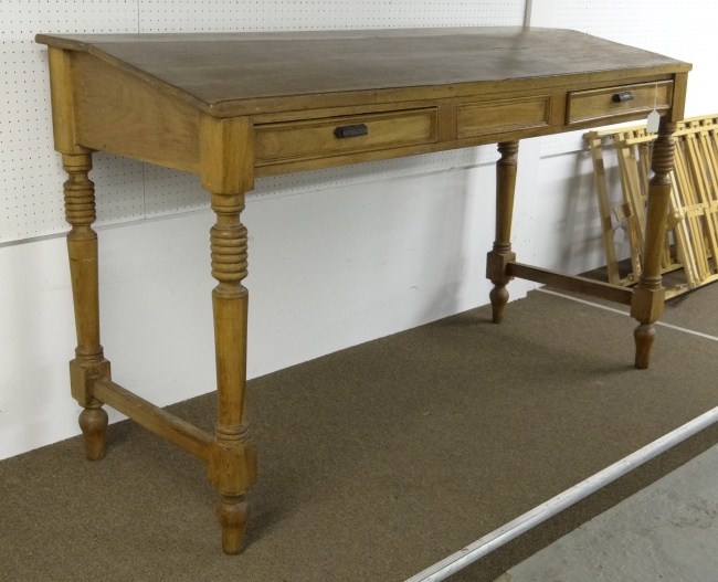 Large 19th c. bankers desk. 79''