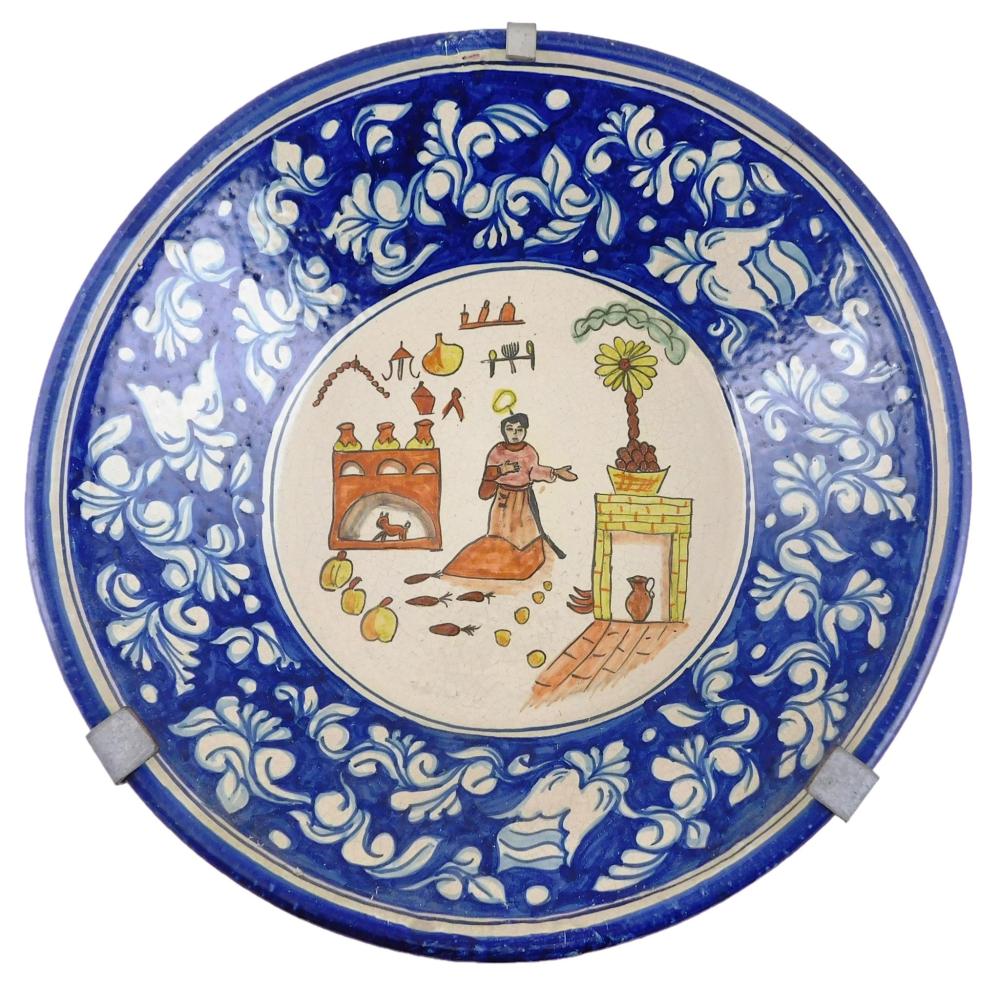 LARGE 19TH C. CERAMIC CHARGER/BOWL,