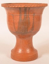 LARGE 19TH CENT. REDWARE URN F