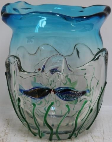 LARGE 20TH CENTURY ART GLASS