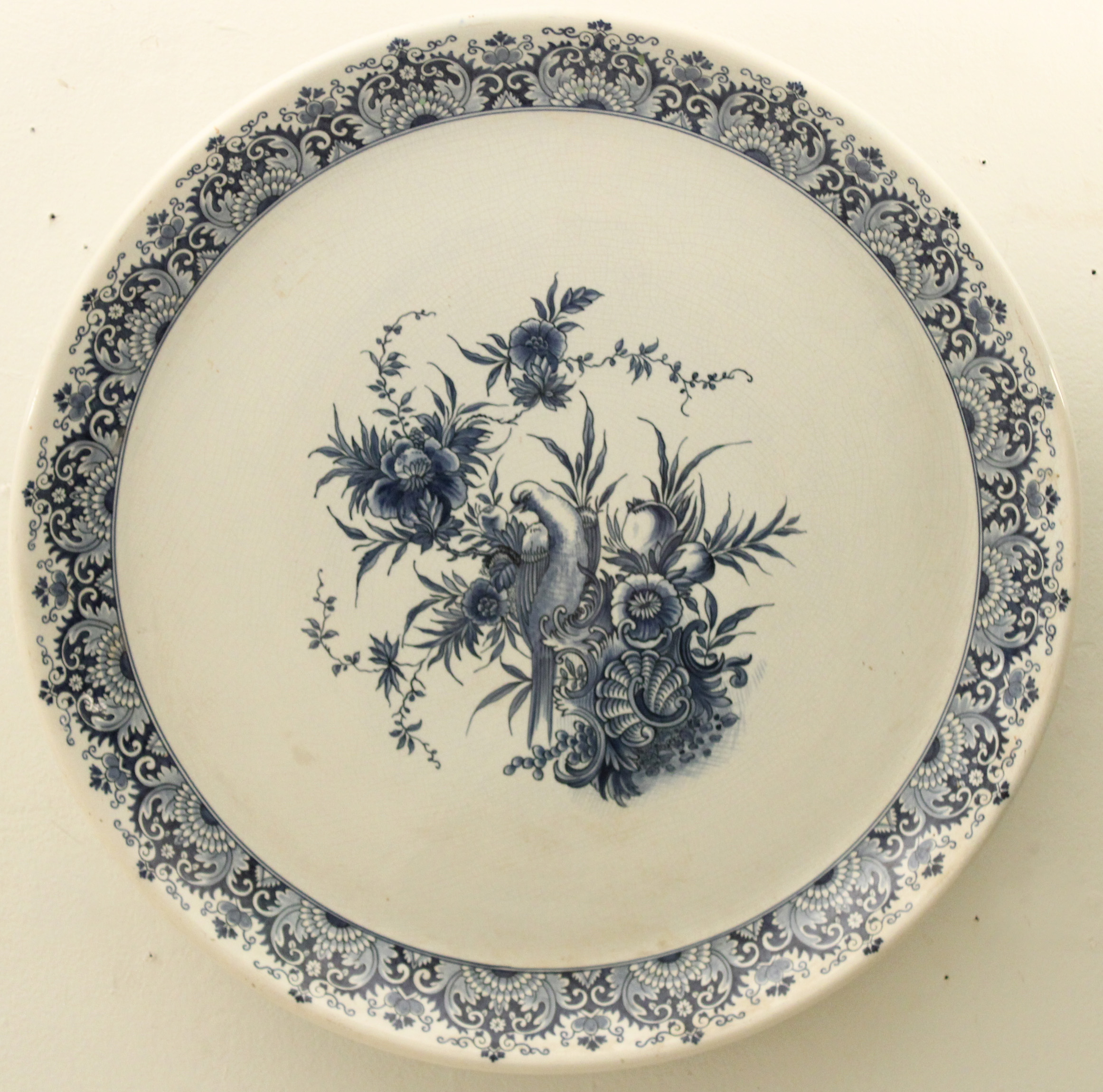 LARGE 24" DELFT BLUE & WHITE