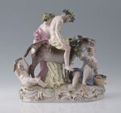 LARGE 4 FIGURE & DONKEY MEISSE