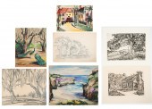 LARGE 8PC. FLORIDA ART LOT: 1)