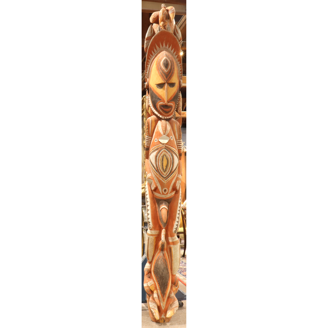LARGE ABELAM POLYCHROME FIGURAL