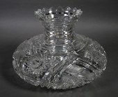 LARGE ABP CUT GLASS FLOWER CEN