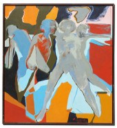 LARGE ABSTRACT FIGURES OIL ON