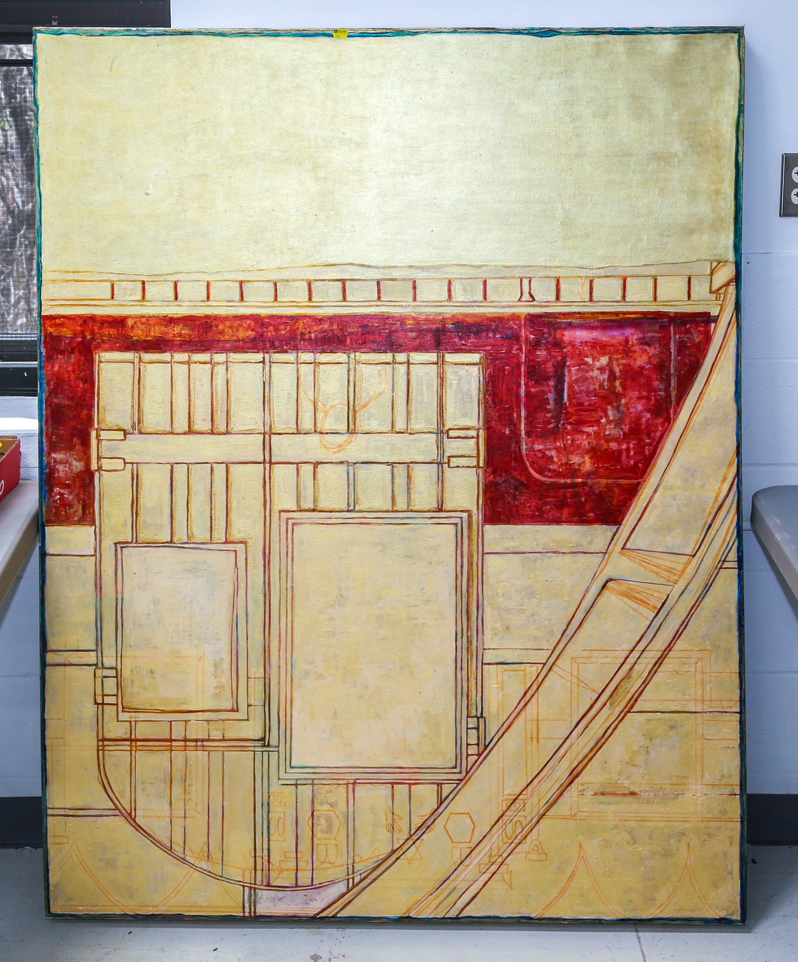 LARGE ABSTRACT OIL ON CANVAS