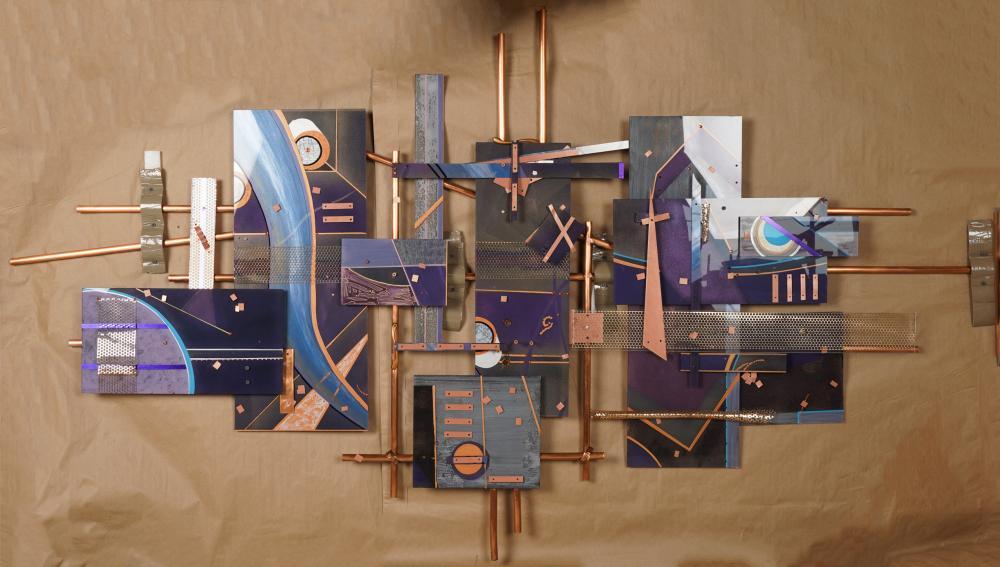 LARGE ABSTRACT WALL HANGINGmixed