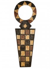 LARGE AFRICAN CARVED & PAINTED