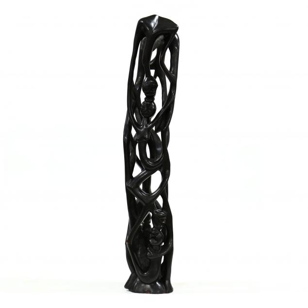 LARGE AFRICAN HARDWOOD CARVING 20th