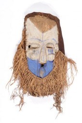 LARGE AFRICAN SUKU MASKLarge A
