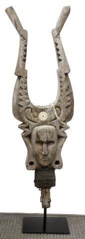 LARGE AFRICAN TRIBAL CARVED FIGURAL