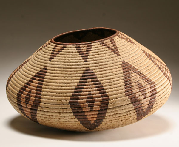 Large African woven basket,