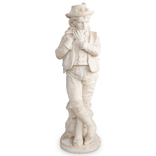 LARGE ALABASTER "BOY PLAYING THE