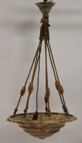 LARGE ALABASTER DOME HANGING F