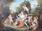 LARGE ALLEGORICAL PAINTINGLARG