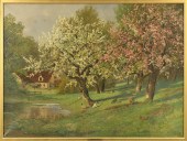 LARGE ALOIS ARNEGGER OIL ON CA