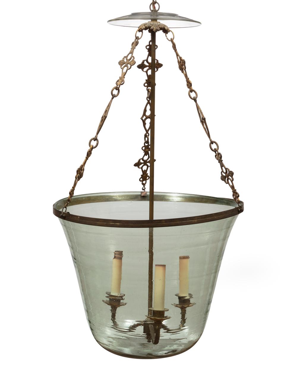 LARGE AMERICAN BLOWN GLASS HALL