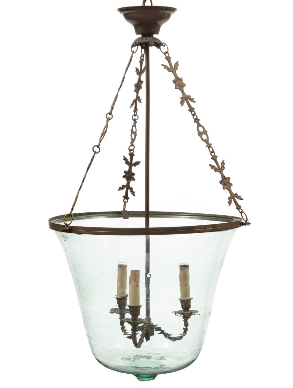 LARGE AMERICAN BLOWN GLASS HALL